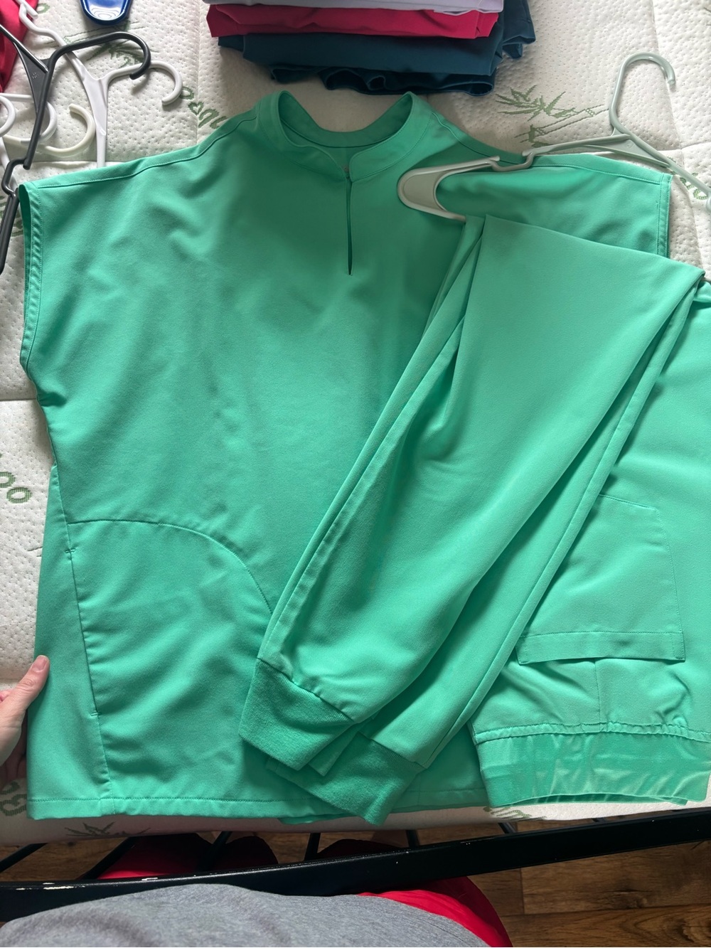 Mint green mandala scrubs set